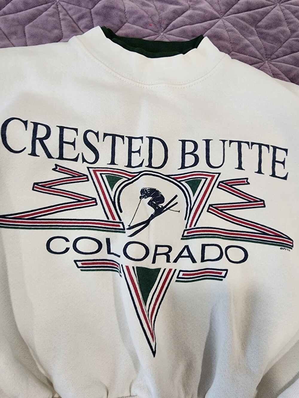 ​Vintage ALORE  Custom Cropped Crewneck Sweatshirt 90s COLORADO - Picture 15 of 17